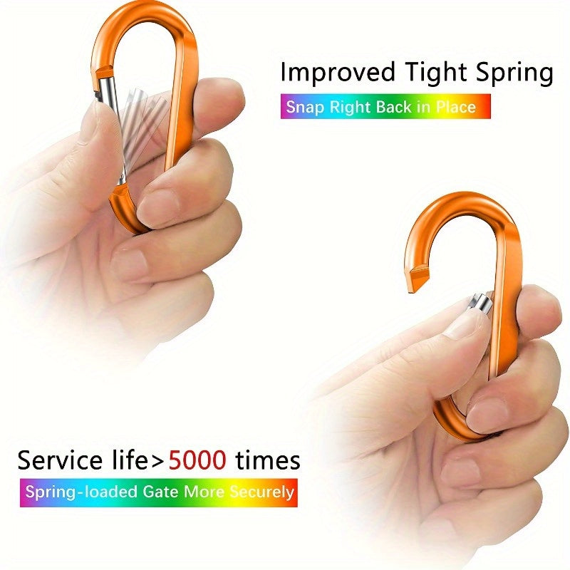 10pcs Aluminum Alloy Camping Hooks Multifunctional Hanging Buckles