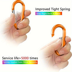 10pcs Aluminum Alloy Camping Hooks Multifunctional Hanging Buckles