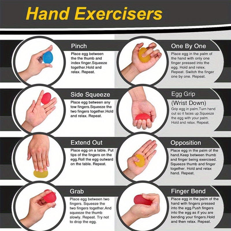 Silicone Grip Trainer Ball Hand Rehabilitation Finger Strengthen