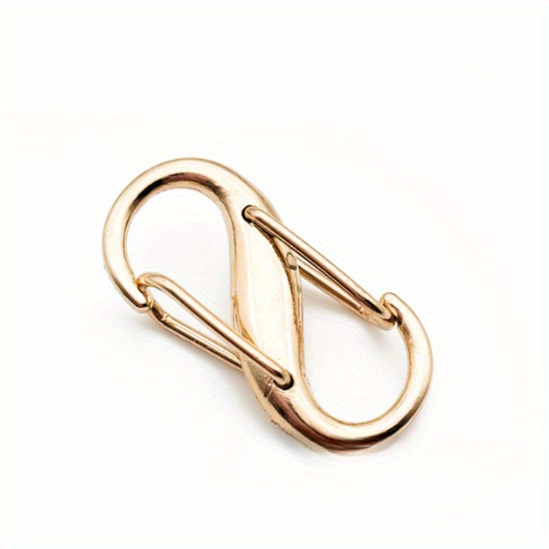 4pcs S-shaped Spring Buckle Backpack Hanging Metal Buckle for Camping Travel