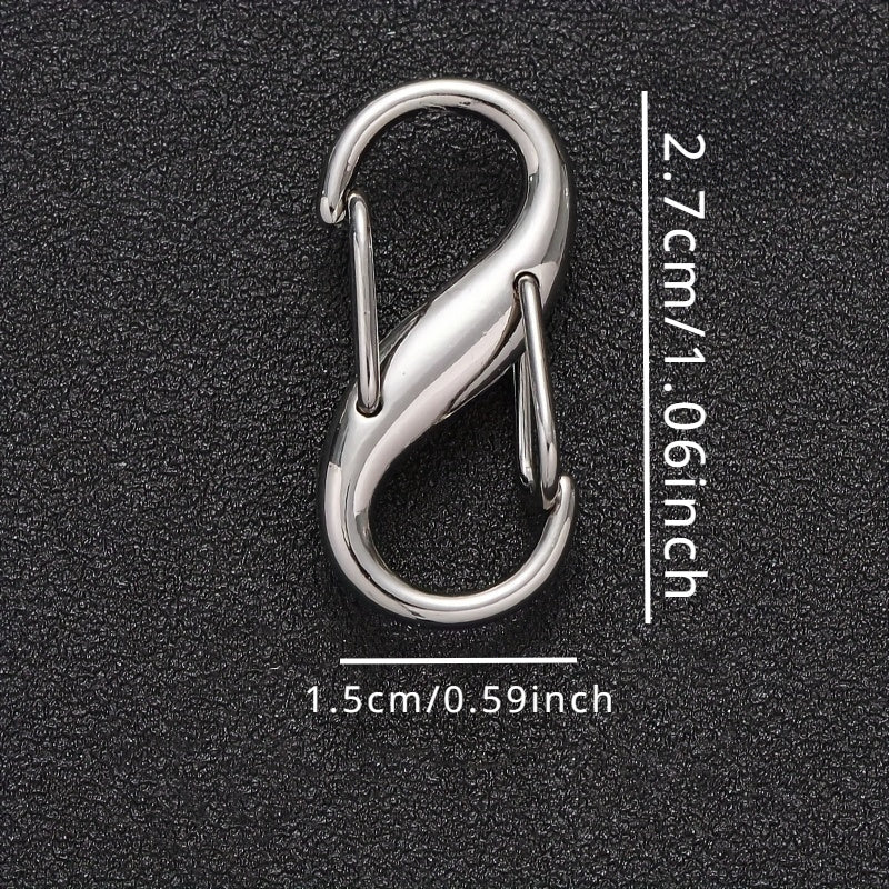 4pcs S-shaped Spring Buckle Backpack Hanging Metal Buckle for Camping Travel