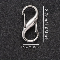 4pcs S-shaped Spring Buckle Backpack Hanging Metal Buckle for Camping Travel