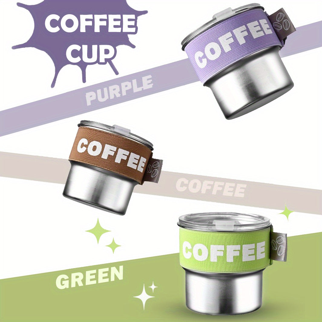304 Stainless Steel Mini Coffee Cup 400ml with Lid