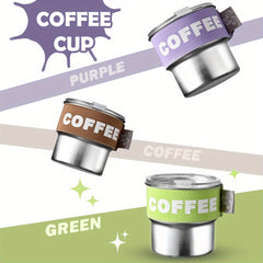 304 Stainless Steel Mini Coffee Cup 400ml with Lid