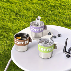304 Stainless Steel Mini Coffee Cup 400ml with Lid