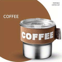 304 Stainless Steel Mini Coffee Cup 400ml with Lid