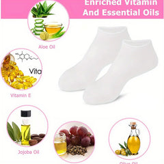 Men's Silicone Gel Moisturizing Socks Anti Slip High Elastic Foot Care