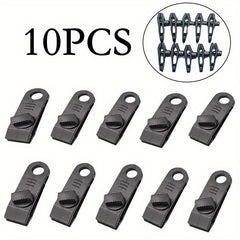 10pcs Heavy Duty Tarpaulin Clips & Buckles For Secure Camping