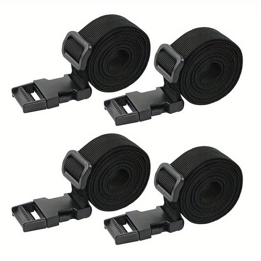 4pcs Lashing Straps Nylon Ratchet Tie Down Straps Heavy Duty Tension Belts