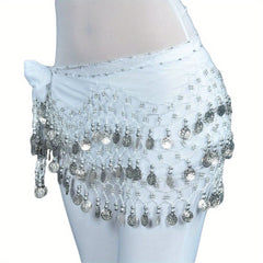 Sequin Tassel Belly Dance Hip Scarf for Women