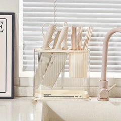 Kitchen Cutlery Holder Fork Tongs Organizer Storage Rack Pot Lid Holder