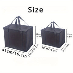 2pcs 18 7L 35L Insulated Reusable Grocery Bags Heavy Duty Zipper Food Bag