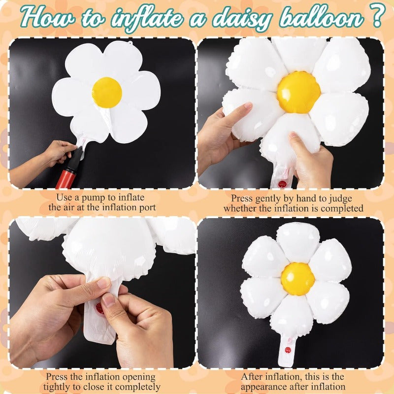 14pcs Daisy Balloons for Party Decorations