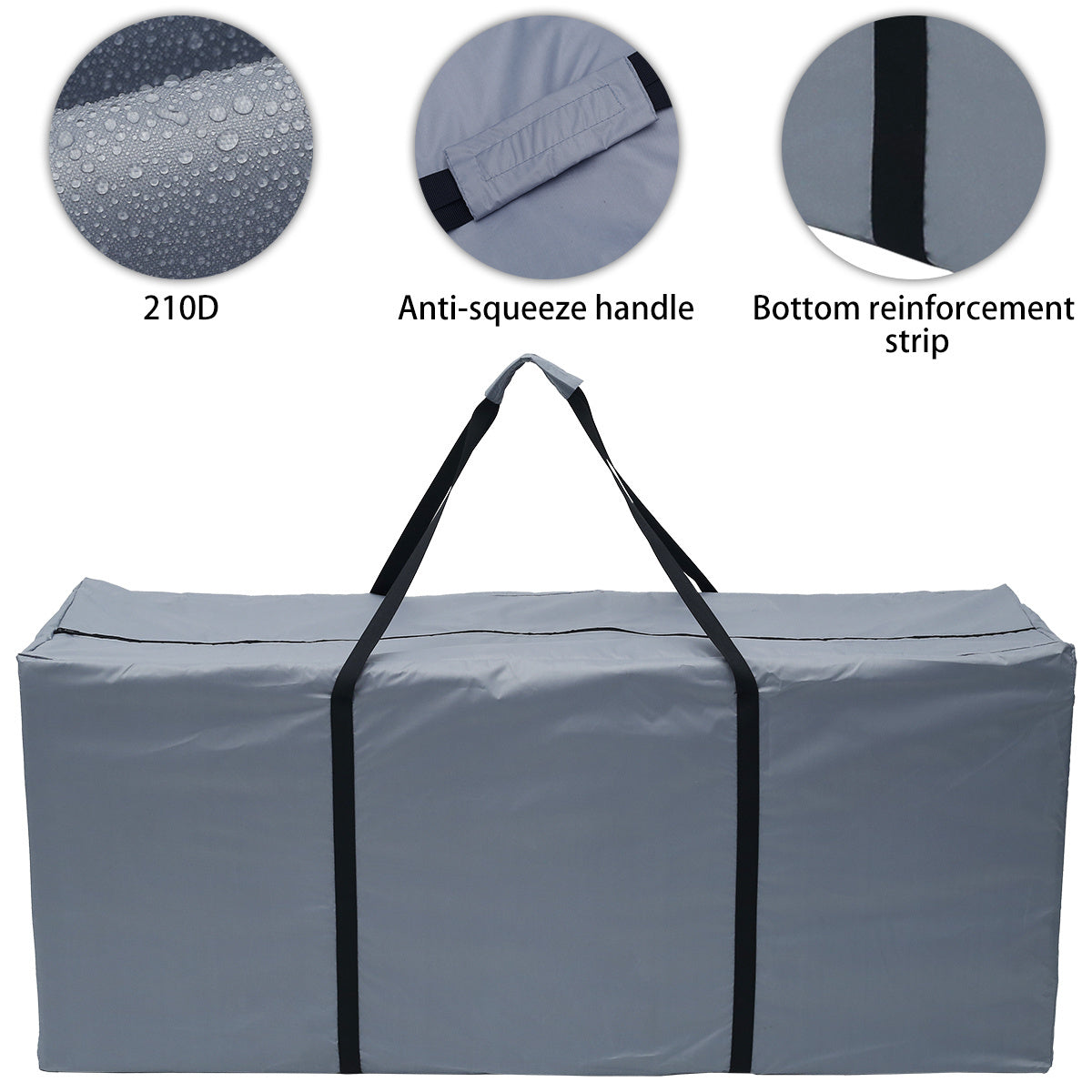 Waterproof Garden Furniture Cushion Storage Bag Zipped Case