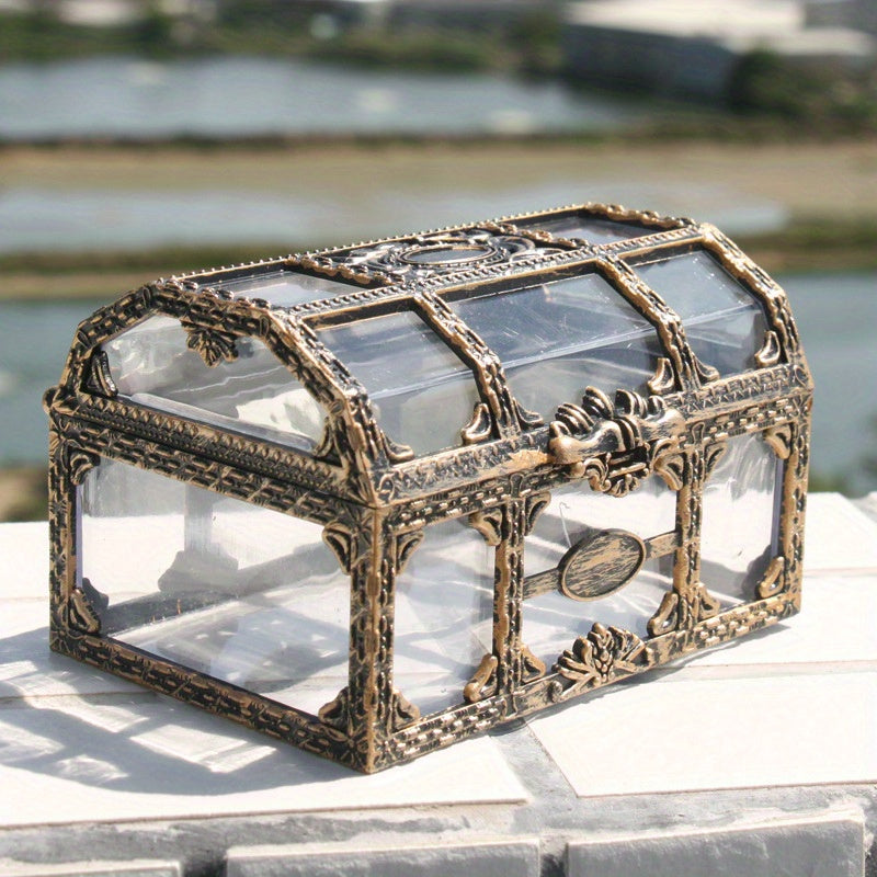 Vintage Golden Plastic Treasure Box Bracelet ArtCraft Collection
