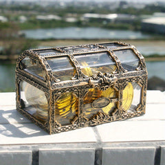 Vintage Golden Plastic Treasure Box Bracelet ArtCraft Collection