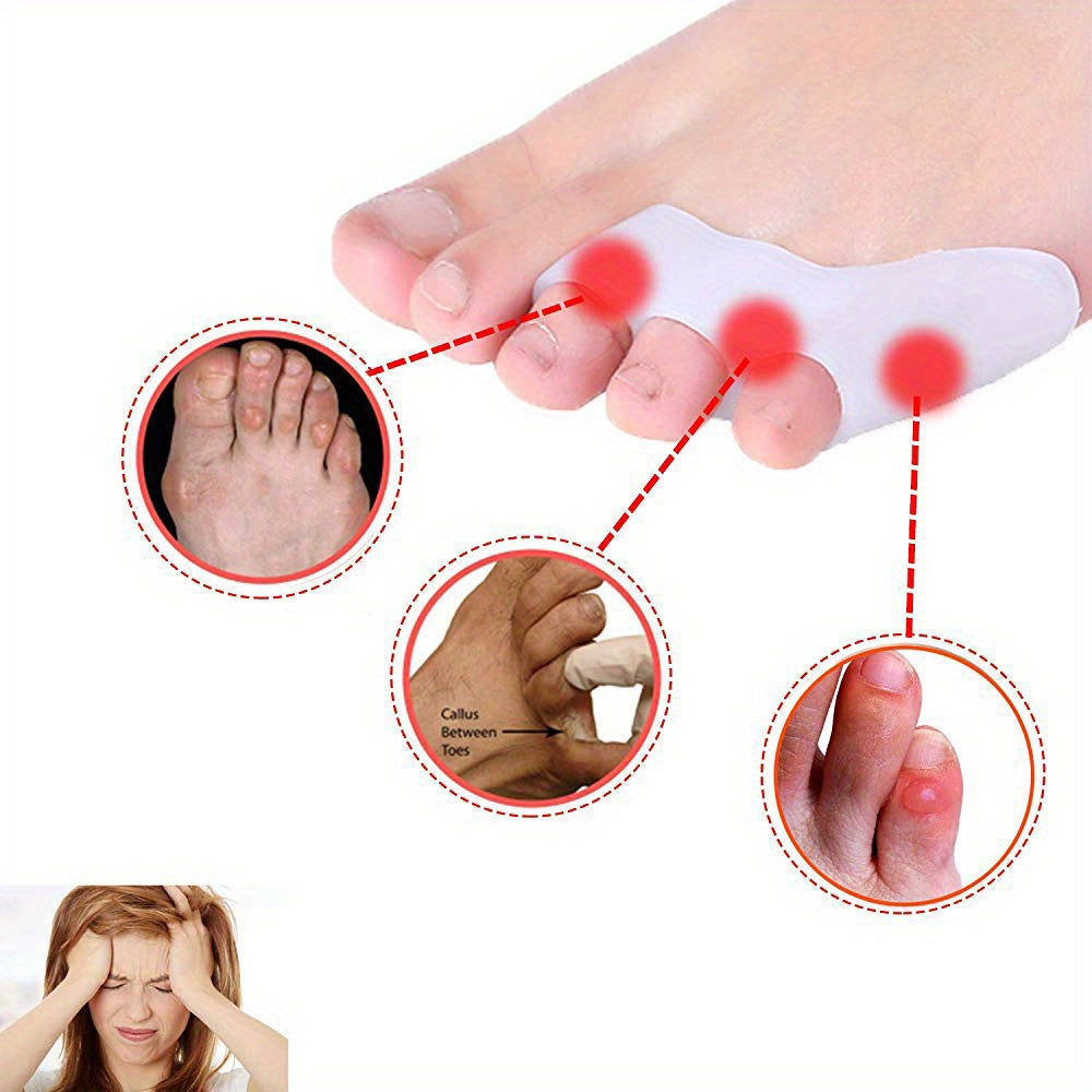 8 Pinky Toe Separators Tailors Bunion Pads Gel Protectors Sleeve