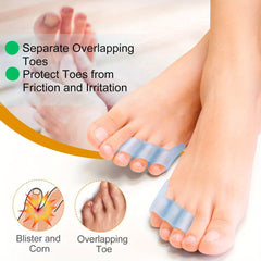 8 Pinky Toe Separators Tailors Bunion Pads Gel Protectors Sleeve