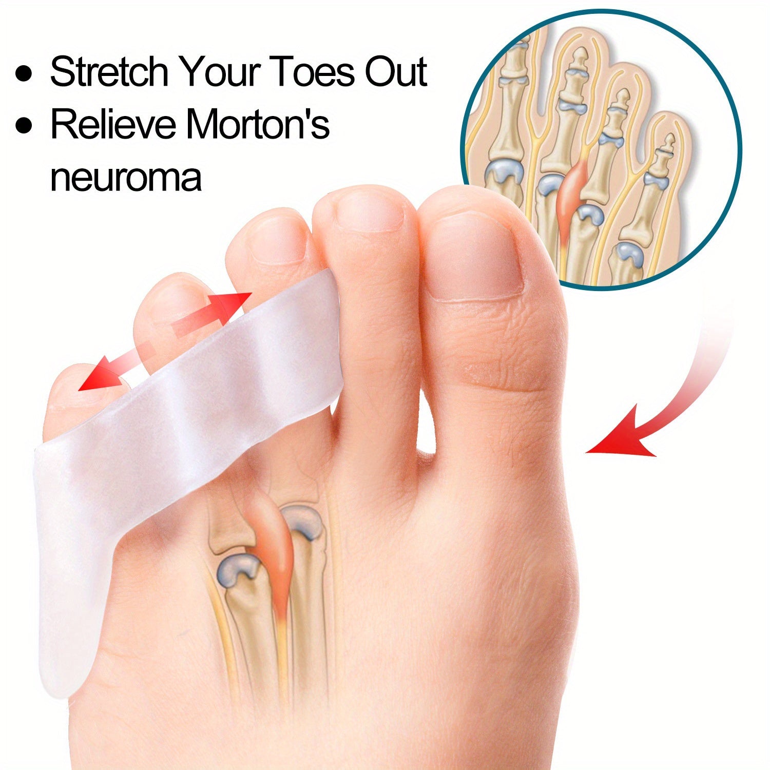 8 Pinky Toe Separators Tailors Bunion Pads Gel Protectors Sleeve