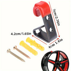 5pcs Aluminum Alloy Wheel Display Hooks Wall Mounted for Hanging Rims