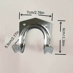 10pcs Dual Hook Wall Mounted Tool Holder With Screws