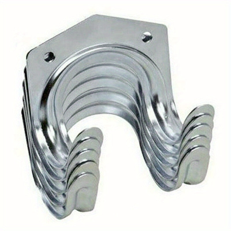 10pcs Dual Hook Wall Mounted Tool Holder With Screws