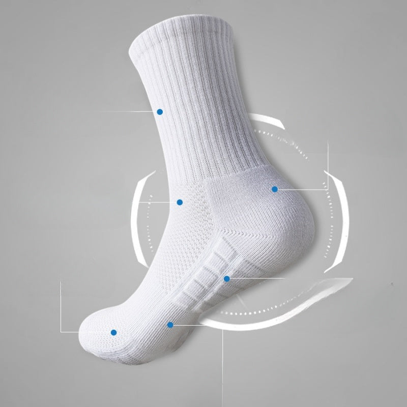 Men's Mid Crew Sport Socks - Cotton Blend, Comfy & Breathable