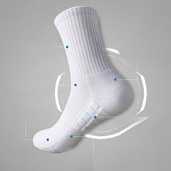 Men's Mid Crew Sport Socks - Cotton Blend, Comfy & Breathable