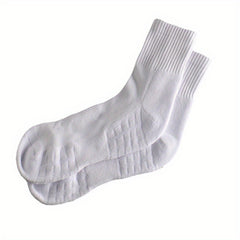 Men's Mid Crew Sport Socks - Cotton Blend, Comfy & Breathable