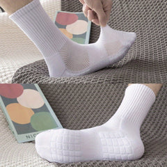 Men's Mid Crew Sport Socks - Cotton Blend, Comfy & Breathable