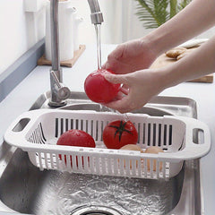 Telescopic Adjustment Vegetable Basket Plastic Rack