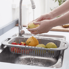Telescopic Adjustment Vegetable Basket Plastic Rack