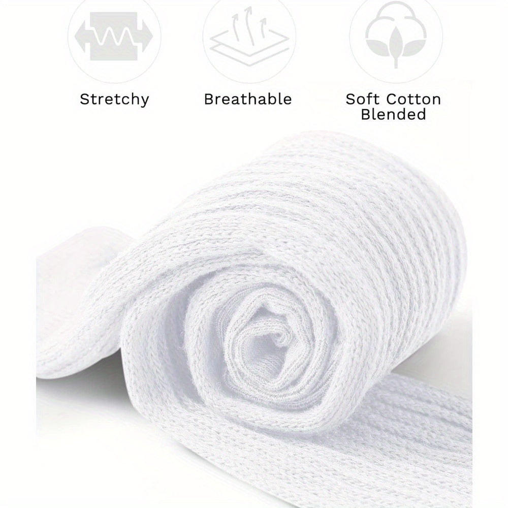 Men's Solid Crew Socks 3 Pairs Quick Dry Breathable Moisture Wicking