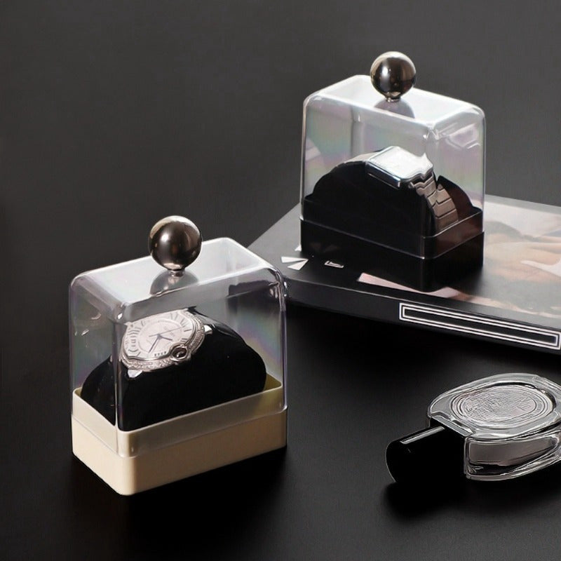 Plastic Watch Box With Velvet Pad Jewelry Display