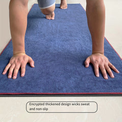 Soft Non-slip Yoga Mat Towel Stay Dry Comfortable Fitness Mat Towel