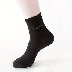 10 Pairs Men's Bamboo Crew Socks Breathable Comfy Casual Socks All Seasons