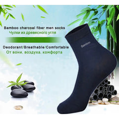 10 Pairs Men's Bamboo Crew Socks Breathable Comfy Casual Socks All Seasons