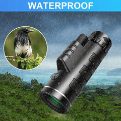 80x100 Monocular Telescope IPX4 Waterproof for Outdoor Camping