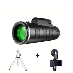 80x100 Monocular Telescope IPX4 Waterproof for Outdoor Camping