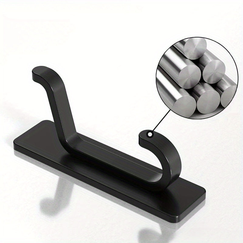 3pcs Adhesive Stainless Steel Hook Wall Mounted Towel Coat Hook