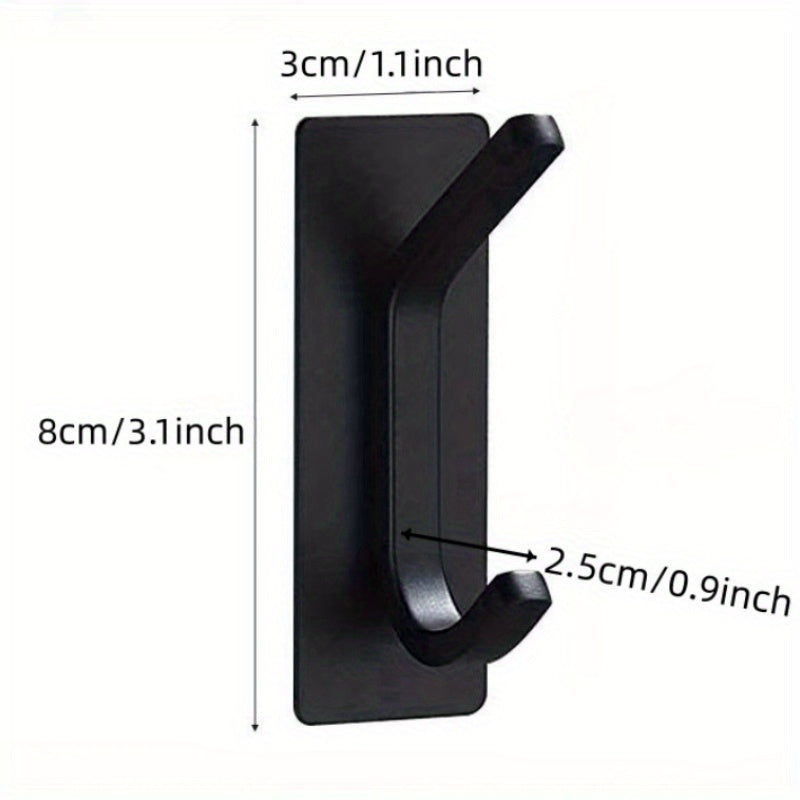 3pcs Adhesive Stainless Steel Hook Wall Mounted Towel Coat Hook