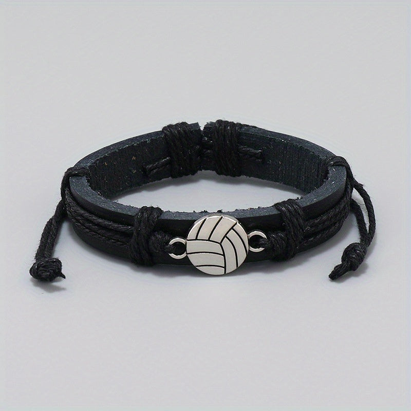Handwoven Volleyball Bracelet - Punk Women's Jewelry Gift