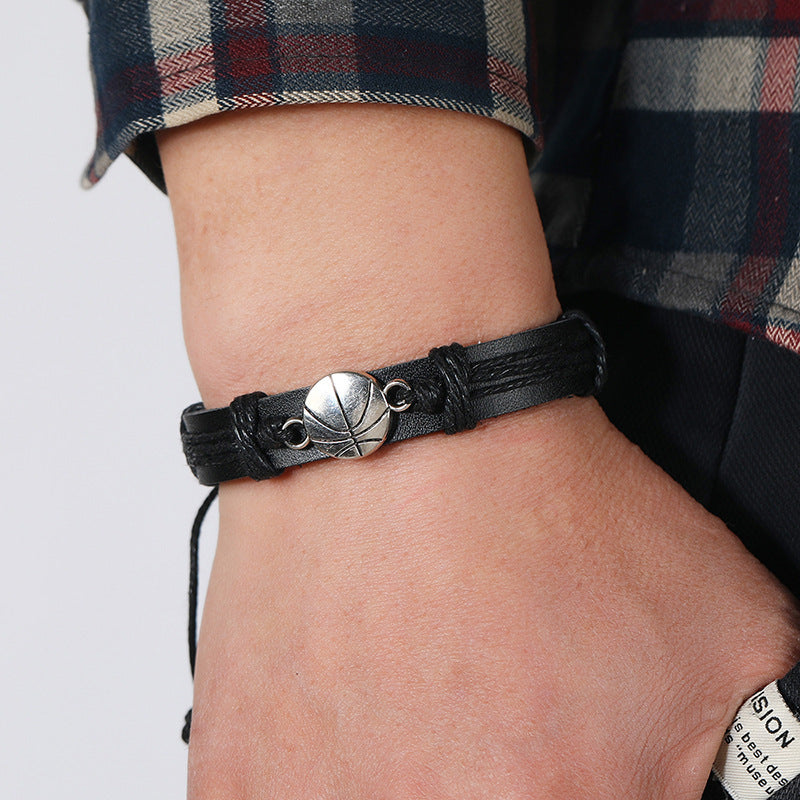 Handwoven Volleyball Bracelet - Punk Women's Jewelry Gift