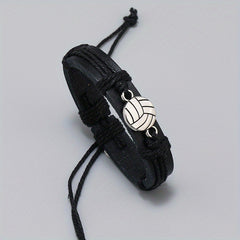 Handwoven Volleyball Bracelet - Punk Women's Jewelry Gift