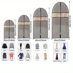 1pc Houndstooth Hanging Clothes Storage Bags Suit Dust Cover