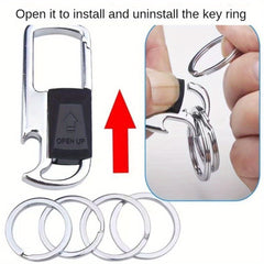 Metal Keychain Keyring Waist Hanging Car Key Chain Pendant Bottle Opener