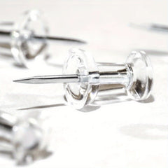 400 Clear Push Pins for Bulletin Board Stainless Steel