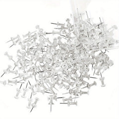 400 Clear Push Pins for Bulletin Board Stainless Steel