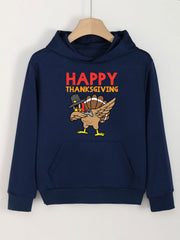 Dancing Turkey Print Hoodies Girls Hooded Pullover Fall Winter Sports