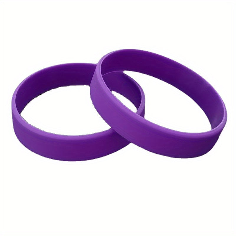 2 Pcs Silicone Wristband Stretchy Rubber Bracelet Party Fans Souvenirs